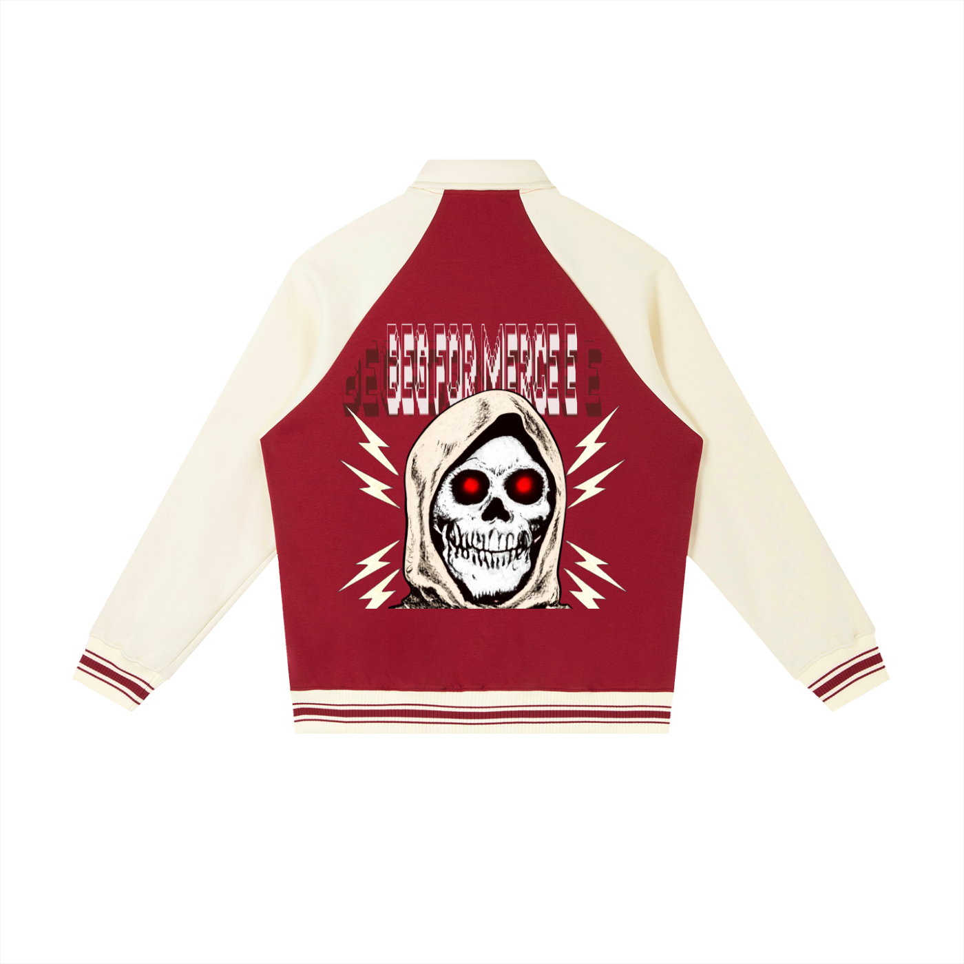 Contrast Raglan Sleeve Baseball Jacket