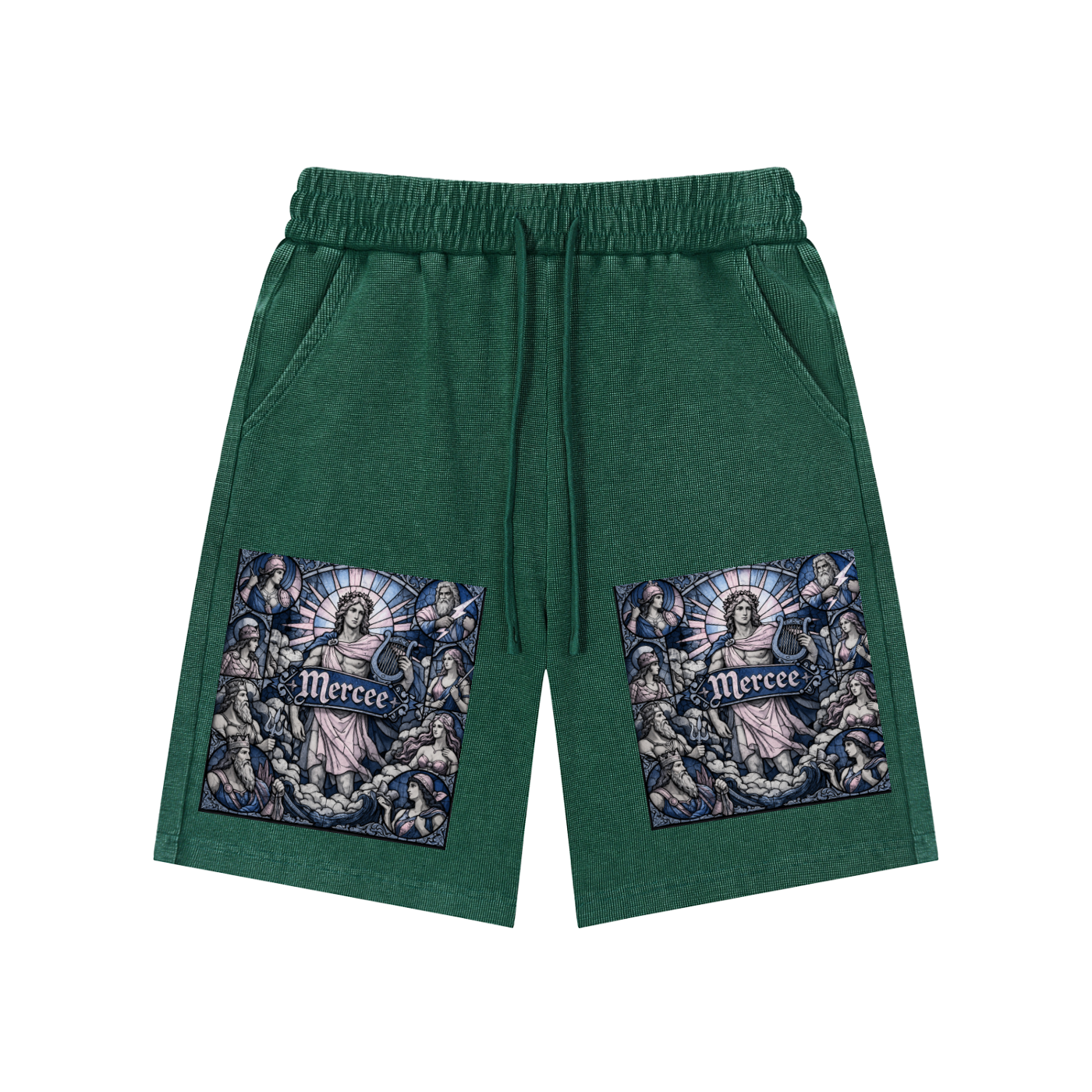 Mineral Wash Waffle Knit Shorts