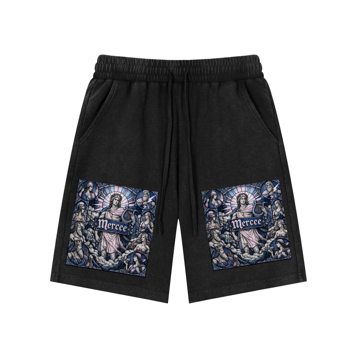 Mineral Wash Waffle Knit Shorts
