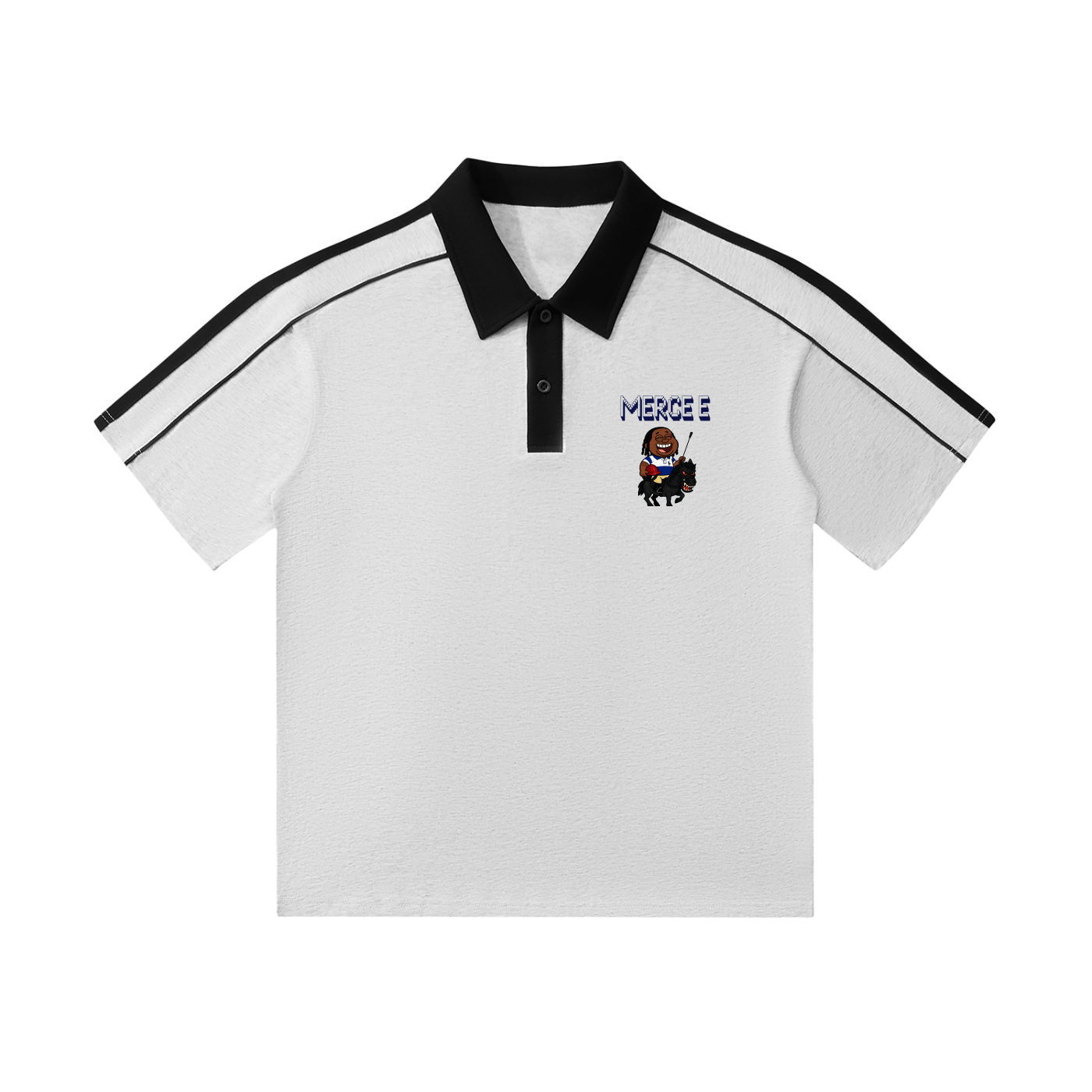 Contrast Collar Short-Sleeve Polo Shirt