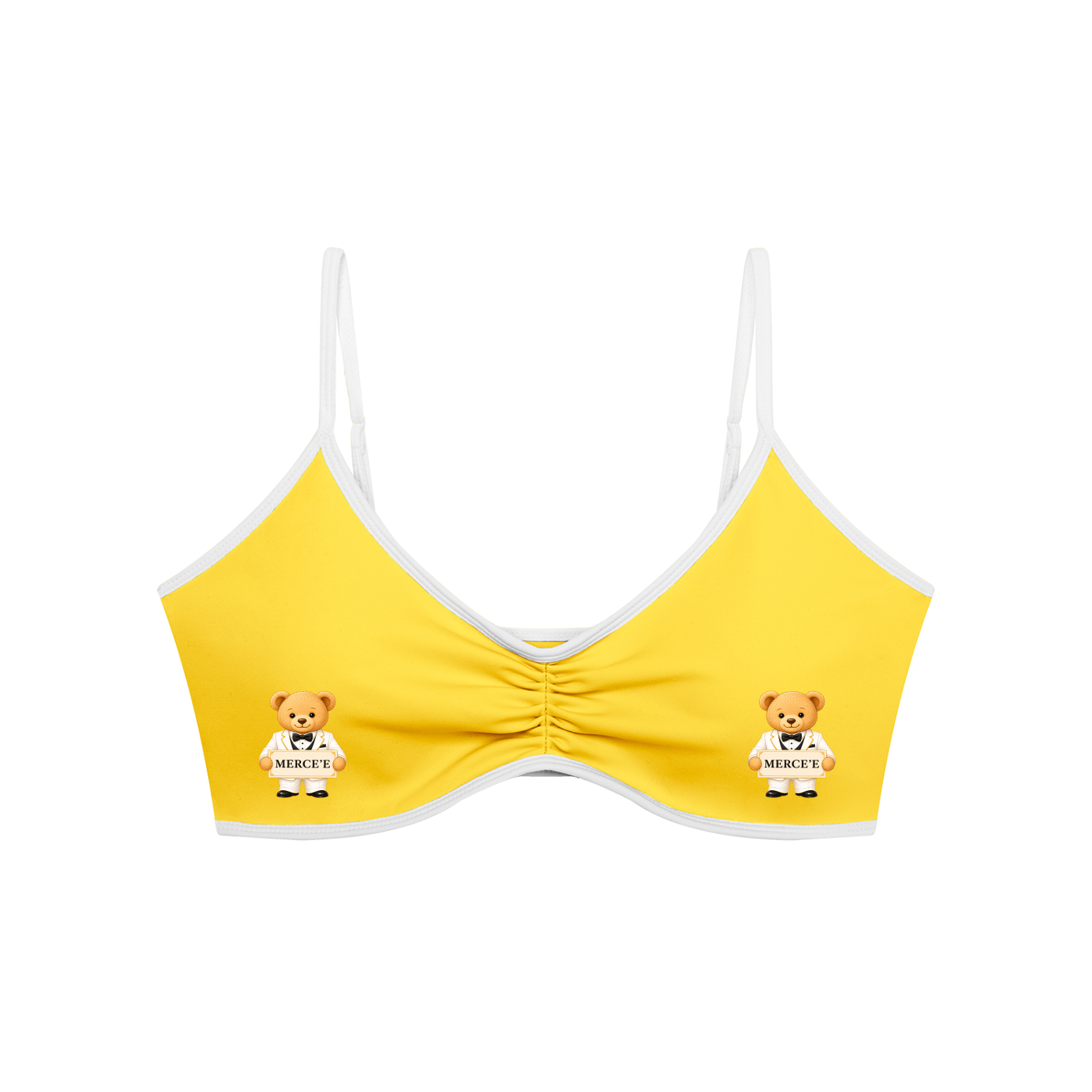 Women's Color Block Ruched V-Neck Sports Bra