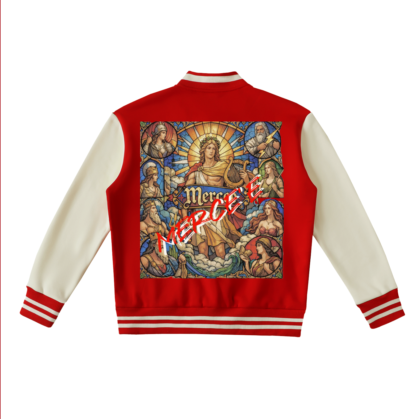 Two-Tone Fleeced Varsity Jacket