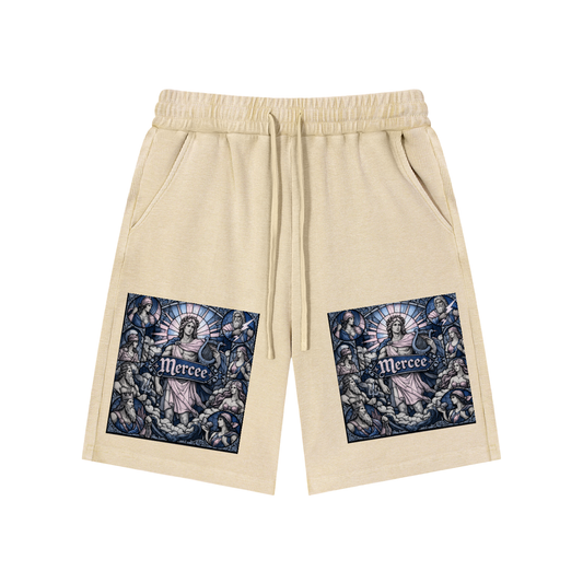 Mineral Wash Waffle Knit Shorts