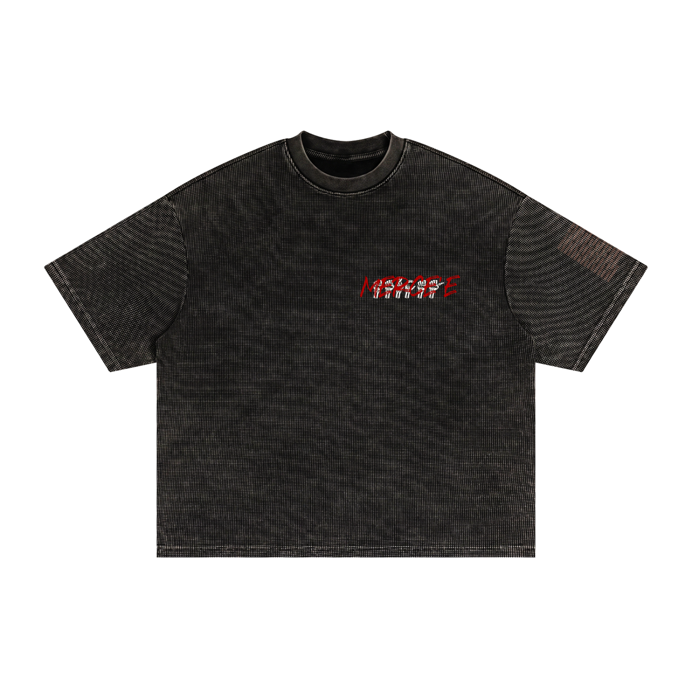Textured Waffle Washed Boxy T-Shirt