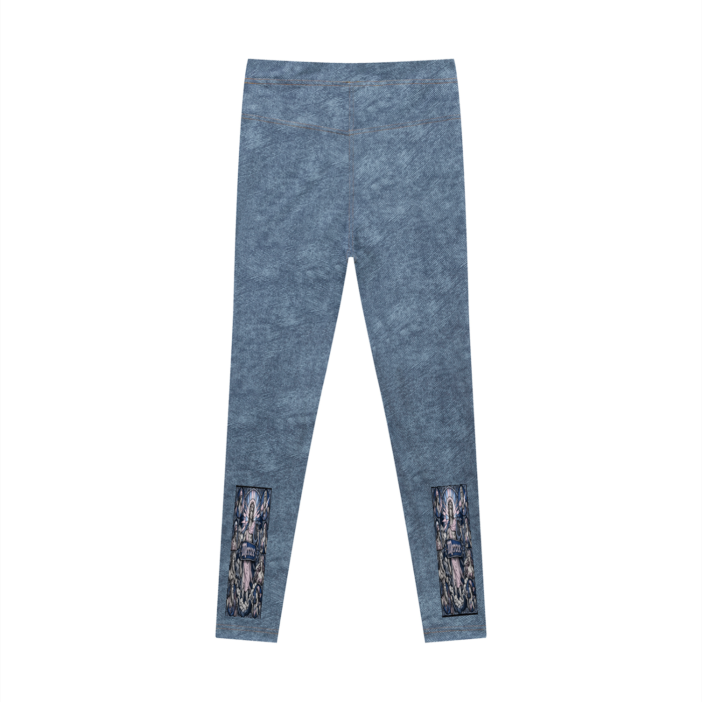 Women's Faux Denim Zip-Fly Leggings